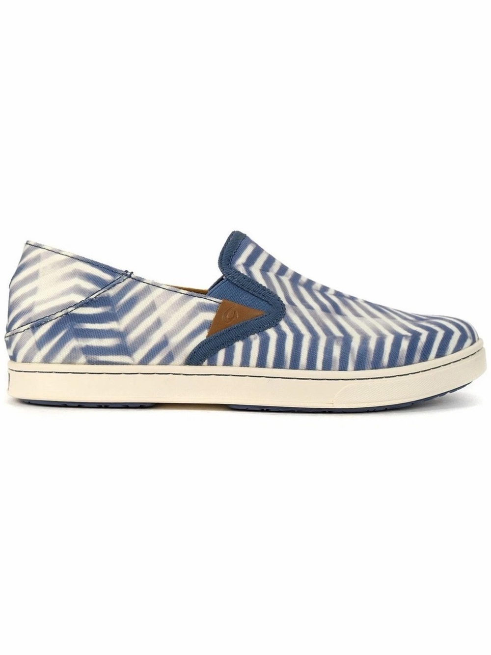 OluKai Pehuea Pa'i slip-on sneakers in vintage indigo and off-white